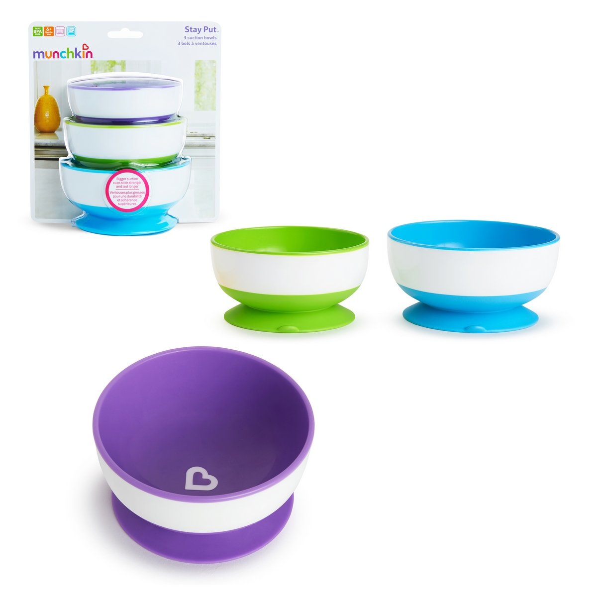 Set De 3 Bowls Con Antideslizante Munchkin